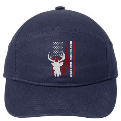 Best Buckin Dad Ever Deer Hunting Gift 7-Panel Snapback Hat