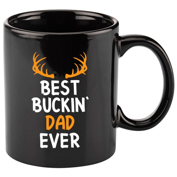 Best Buckin Dad Ever Cool Gift 11oz C Handle Ceramic Mug