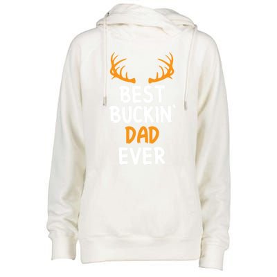 Best Buckin Dad Ever Cool Gift Womens Funnel Neck Pullover Hood