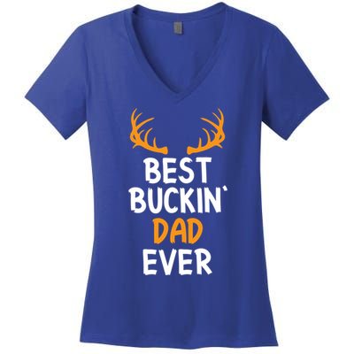 Best Buckin Dad Ever Cool Gift Women's V-Neck T-Shirt