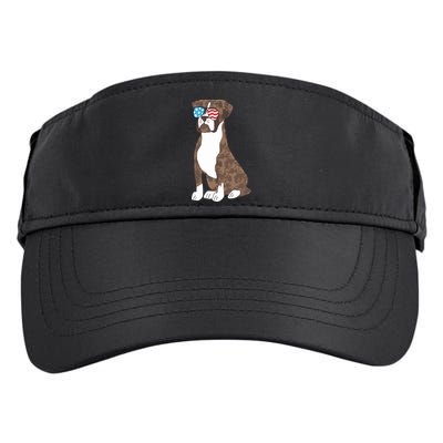 Brindle Boxer Dog Lovers July 4th Patriotic USA Sunglasses Adult Drive Performance Visor