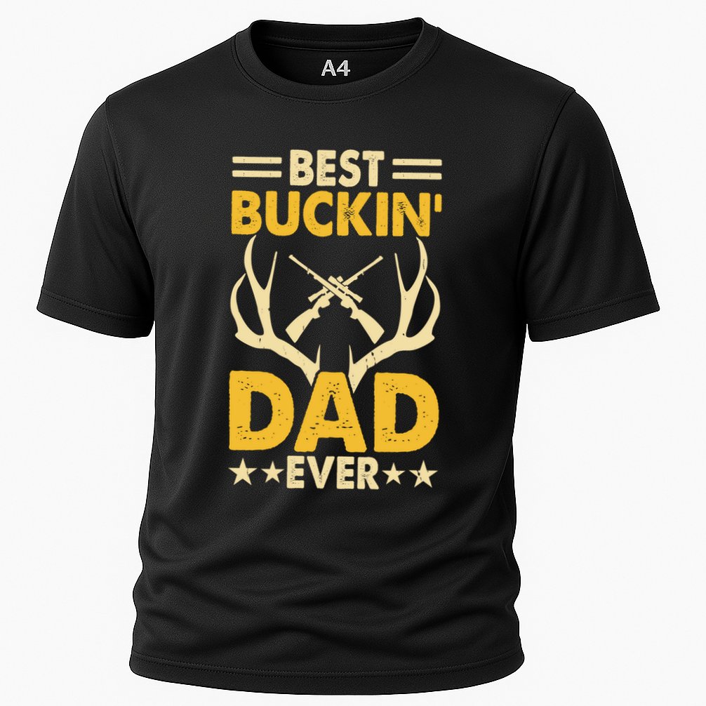 Best Buckin Dad Ever Funny Deer Hunters FatherS Day Gift Cooling Performance Crew T-Shirt