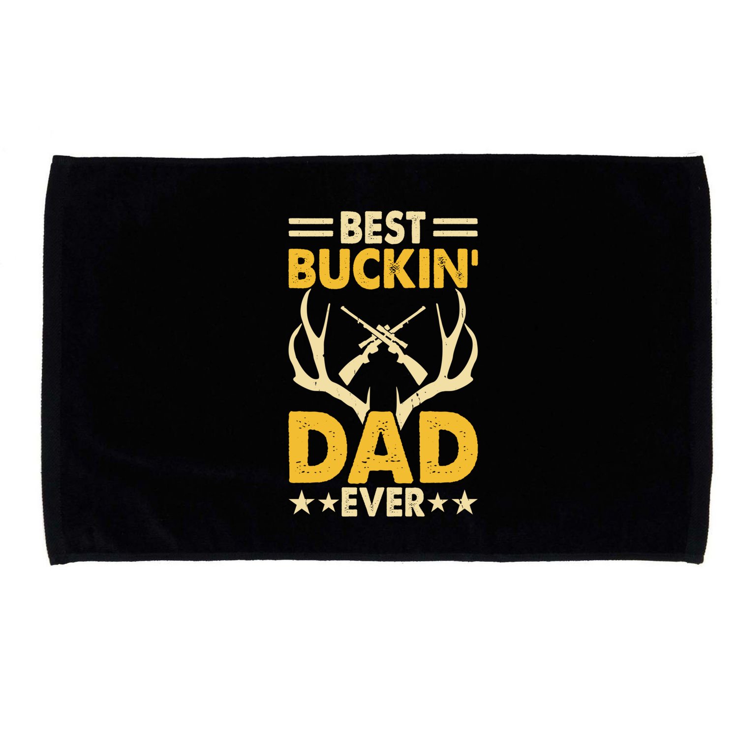 Best Buckin Dad Ever Funny Deer Hunters FatherS Day Gift Microfiber Hand Towel