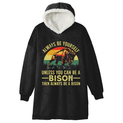 Best Bison Design Buffalo Bison Lovers Hooded Wearable Blanket