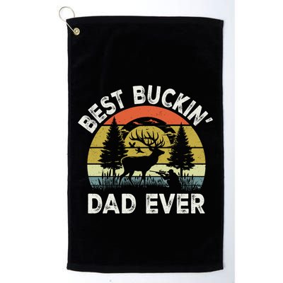Best Buckin Dad Ever Funny Deer Hunting FatherS Day Gift Golf Towel