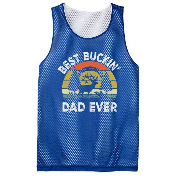 Best Buckin Dad Ever Funny Deer Hunting FatherS Day Gift Mesh Reversible Basketball Jersey Tank