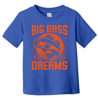 Big Bass Dreams Bass Fishing Great Gift Toddler T-Shirt