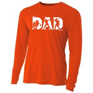 Best Baseball Dad Ever Fathers Day Baseball Meaningful Gift Cooling Performance Long Sleeve Crew