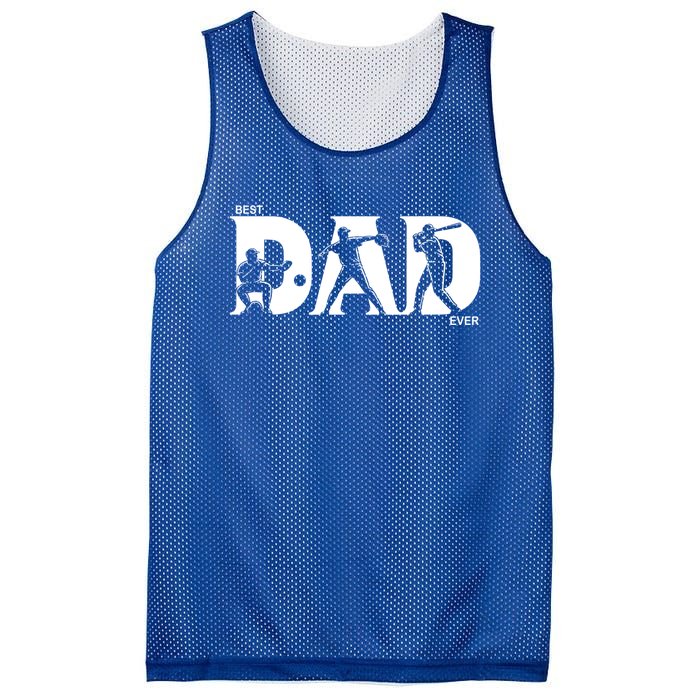 Best Baseball Dad Ever Fathers Day Baseball Meaningful Gift Mesh Reversible Basketball Jersey Tank