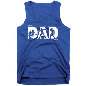 Best Baseball Dad Ever Fathers Day Baseball Meaningful Gift Tank Top