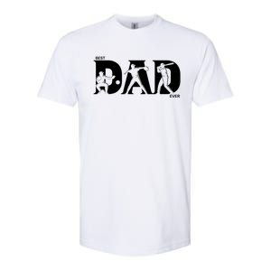 Best Baseball Dad Ever Fathers Day Baseball Meaningful Gift Softstyle CVC T-Shirt