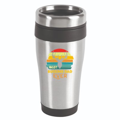 Best Buckin Dad Ever Gift Deer Hunting Bucking Father Gift 16oz Travel Tumbler