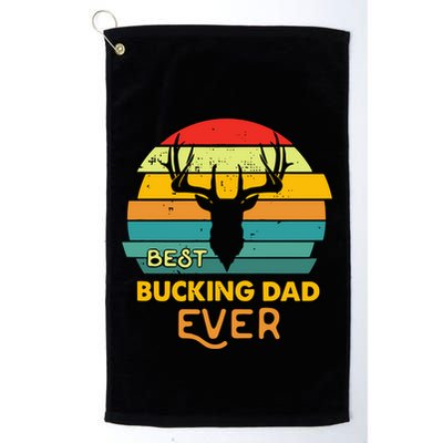 Best Buckin Dad Ever Gift Deer Hunting Bucking Father Gift Golf Towel