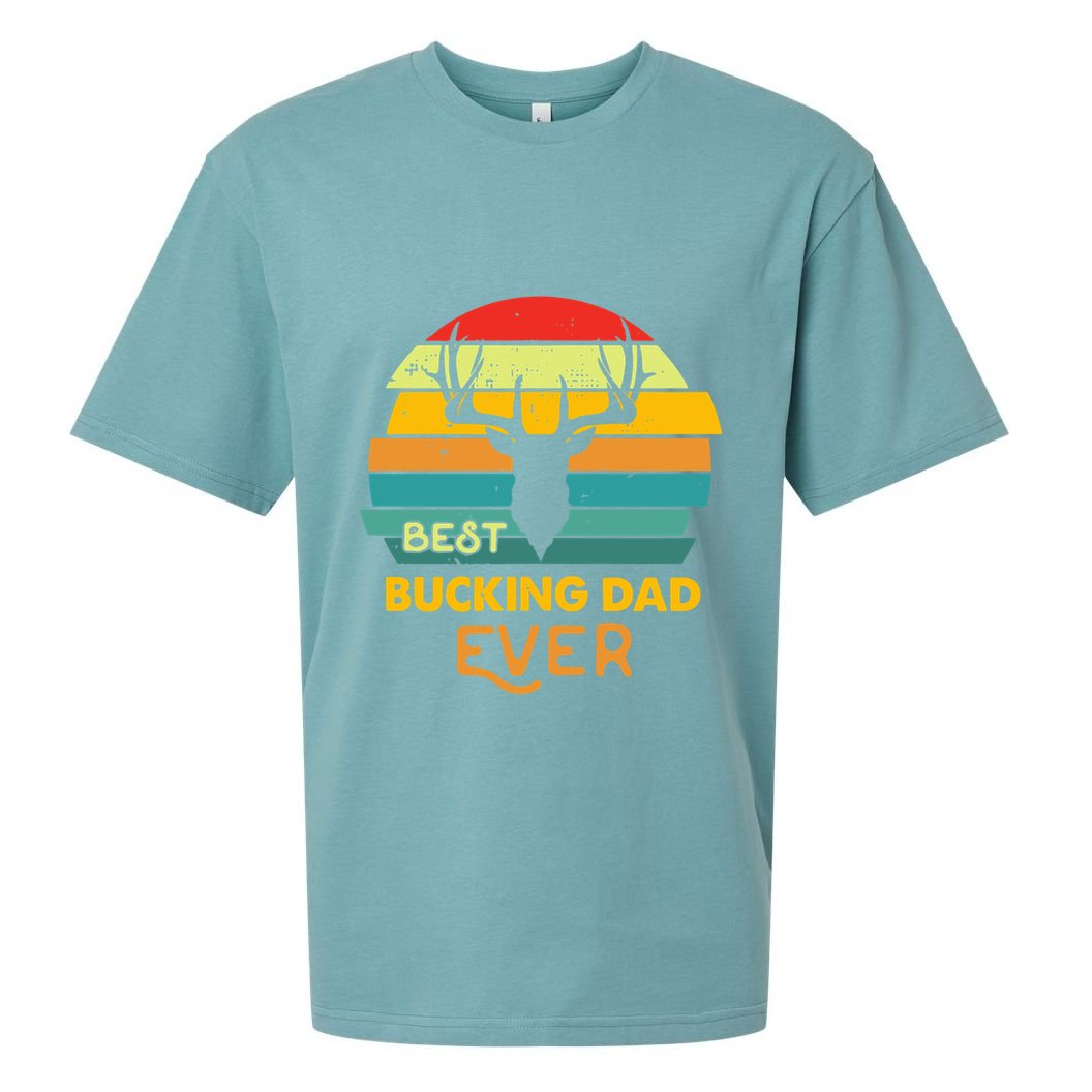 Best Buckin Dad Ever Gift Deer Hunting Bucking Father Gift Sueded Cloud Jersey T-Shirt