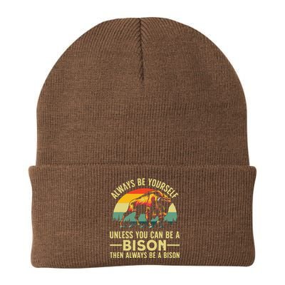 Best Bison Design For Buffalo Bison Lovers Knit Cap Winter Beanie