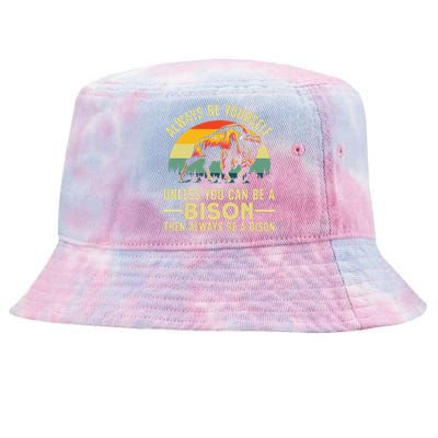 Best Bison Design For Buffalo Bison Lovers Tie-Dyed Bucket Hat