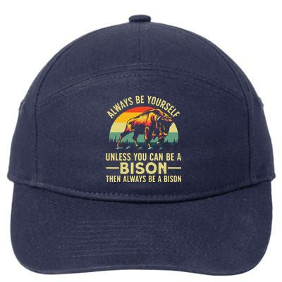 Best Bison Design For Buffalo Bison Lovers 7-Panel Snapback Hat