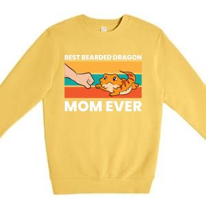 Best Bearded Dragon Mom Ever Lizard Bearded Dragon Gift Premium Crewneck Sweatshirt