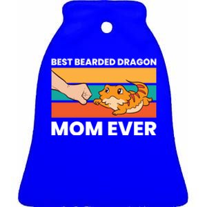 Best Bearded Dragon Mom Ever Lizard Bearded Dragon Gift Ceramic Bell Ornament