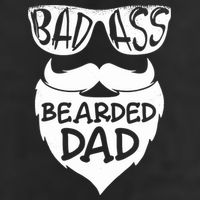 Badass Bearded Dad Shirts Father Papa With Beard 7 Panel Mesh Trucker Snapback Hat