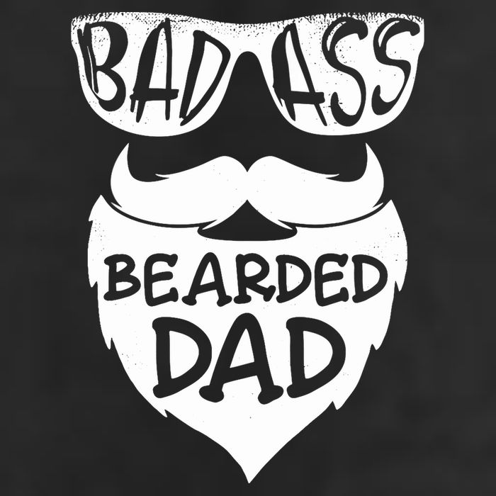 Badass Bearded Dad Shirts Father Papa With Beard 7 Panel Mesh Trucker Snapback Hat