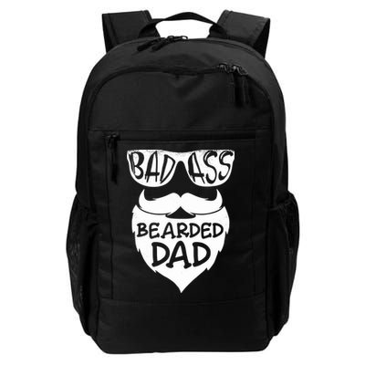 Badass Bearded Dad Shirts Father Papa With Beard Backpack