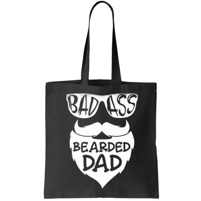 Badass Bearded Dad Shirts Father Papa With Beard Bag