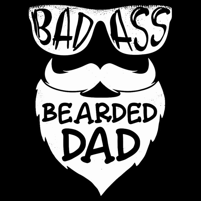 Badass Bearded Dad Shirts Father Papa With Beard Baby Bodysuit