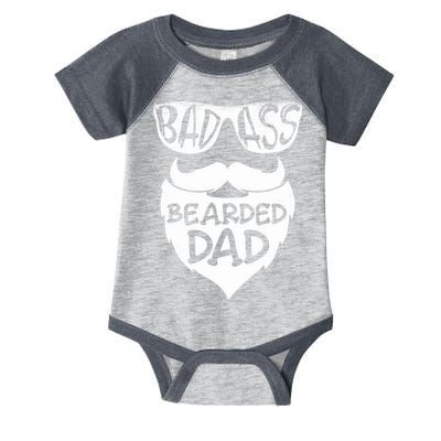 Badass Bearded Dad Shirts Father Papa With Beard Infant Baby Jersey Bodysuit