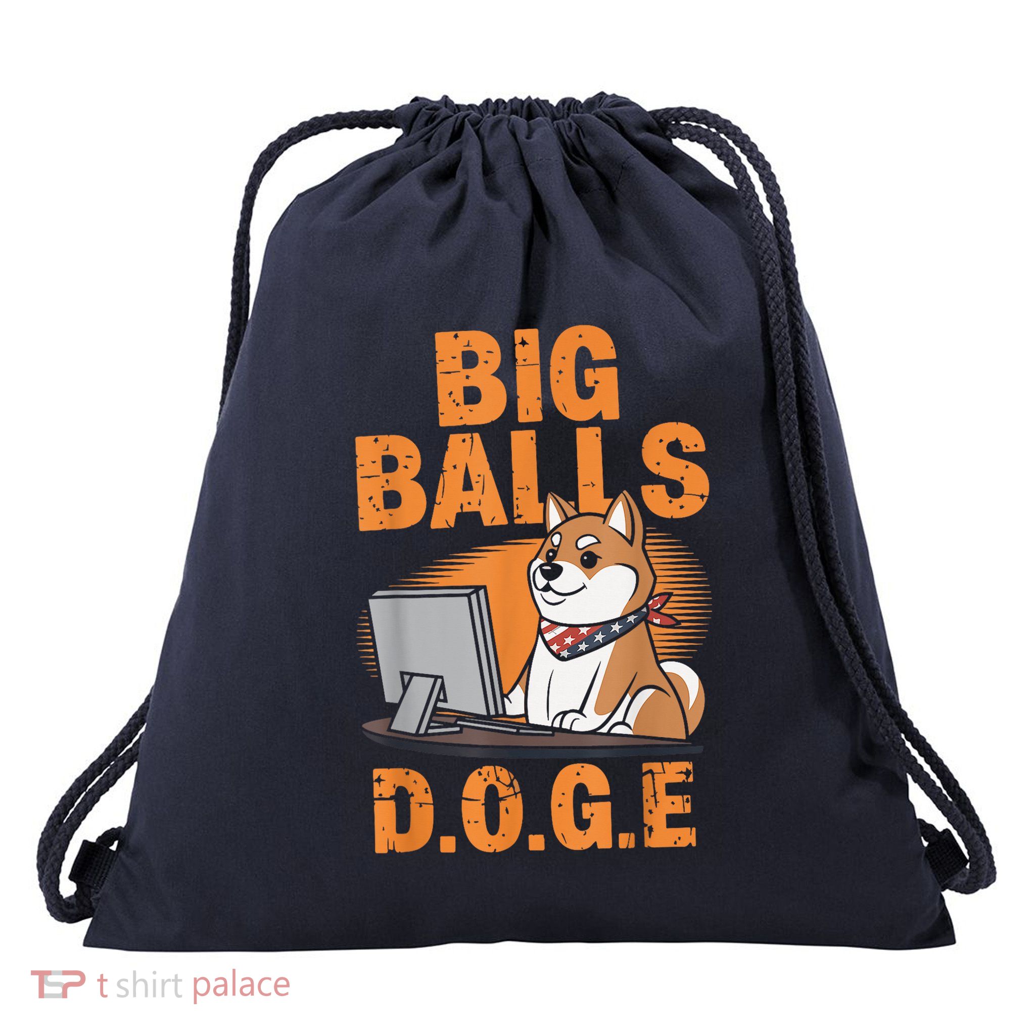 Big Balls D.O.G.E Doge Drawstring Bag
