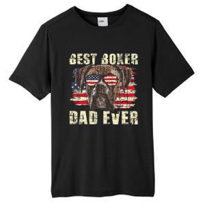 Best Boxer Dad Ever Usa Flag American Dog Animal Lover Tall Fusion ChromaSoft Performance T-Shirt