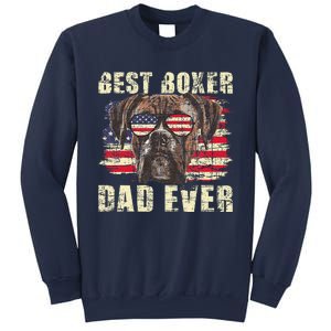 Best Boxer Dad Ever Usa Flag American Dog Animal Lover Sweatshirt