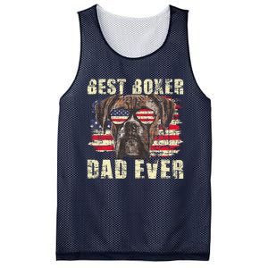 Best Boxer Dad Ever Usa Flag American Dog Animal Lover Mesh Reversible Basketball Jersey Tank