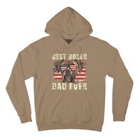 Best Boxer Dad Ever Usa Flag American Dog Animal Lover Hoodie