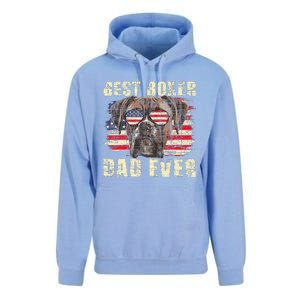 Best Boxer Dad Ever Usa Flag American Dog Animal Lover Unisex Surf Hoodie