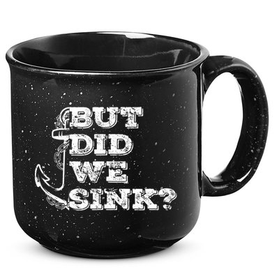 Boating But Did We Sink Flatboat Pontoon Captain Vintage 15oz Campfire Ceramic Mug