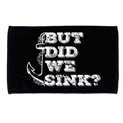 Boating But Did We Sink Flatboat Pontoon Captain Vintage Microfiber Hand Towel