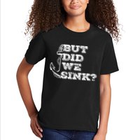 Boating But Did We Sink Flatboat Pontoon Captain Vintage Kids T-Shirt