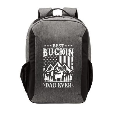 Best Buckin Dad Funny Hunter Father American Flag Gift Vector Backpack