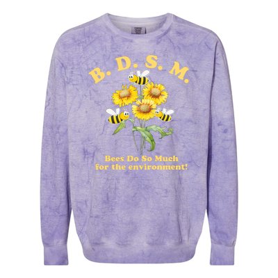 BDSM Bees Do So Much For The Environment Colorblast Crewneck Sweatshirt