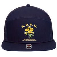 BDSM Bees Do So Much For The Environment 7 Panel Mesh Trucker Snapback Hat