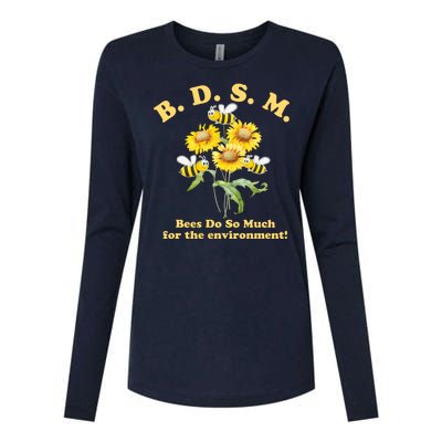 BDSM Bees Do So Much For The Environment Womens Cotton Relaxed Long Sleeve T-Shirt