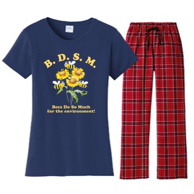 BDSM Bees Do So Much For The Environment Women's Flannel Pajama Set