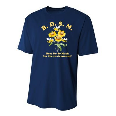 BDSM Bees Do So Much For The Environment Youth Performance Sprint T-Shirt