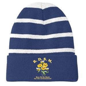 BDSM Bees Do So Much For The Environment Striped Beanie with Solid Band