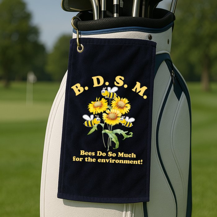 BDSM Bees Do So Much For The Environment Golf Towel