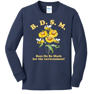 BDSM Bees Do So Much For The Environment Kids Long Sleeve Shirt