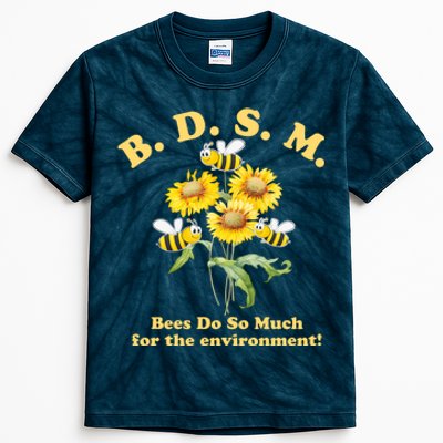 BDSM Bees Do So Much For The Environment Kids Tie-Dye T-Shirt