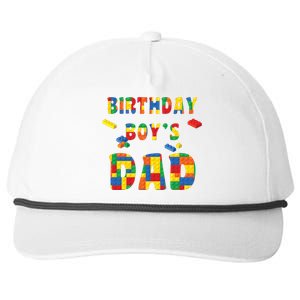 Building Block Dad Of Birthday Boy Snapback Five-Panel Rope Hat