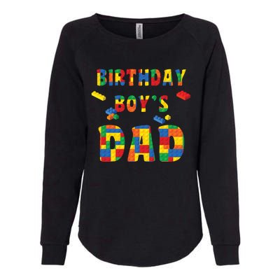 Building Block Dad Of Birthday Boy Womens California Wash Sweatshirt